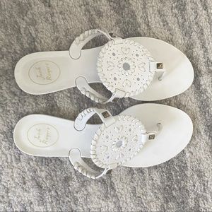 Jack Rogers White Jelly Sandals
